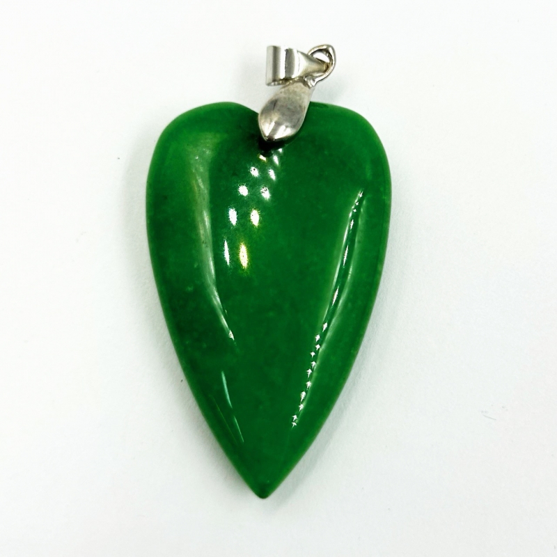 Кулон с халцедоном размер 25*39мм цвет серебро