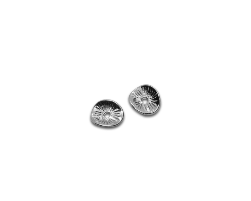 Разделители для бусин "чипсы" 10 штук цвет серебро 9*8мм Серебро