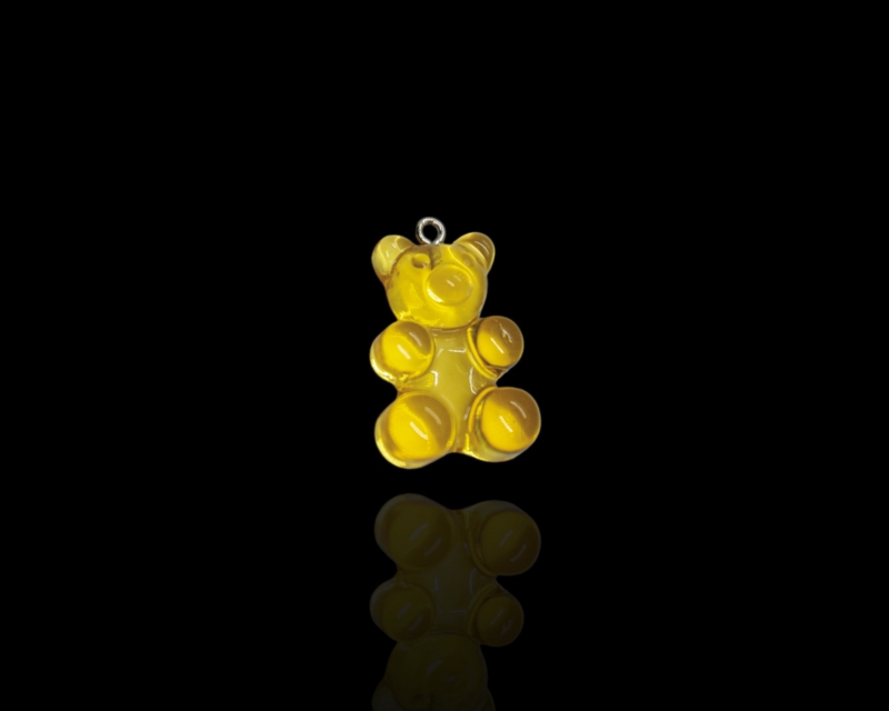 Мишка "мармеладный" желтый одна пара(две штуки) 30*19мм Желтый